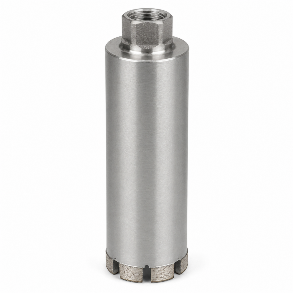DOT wet diamond core bit, 1 to 14 inch, for drilling cured and rebar-reinforced concrete