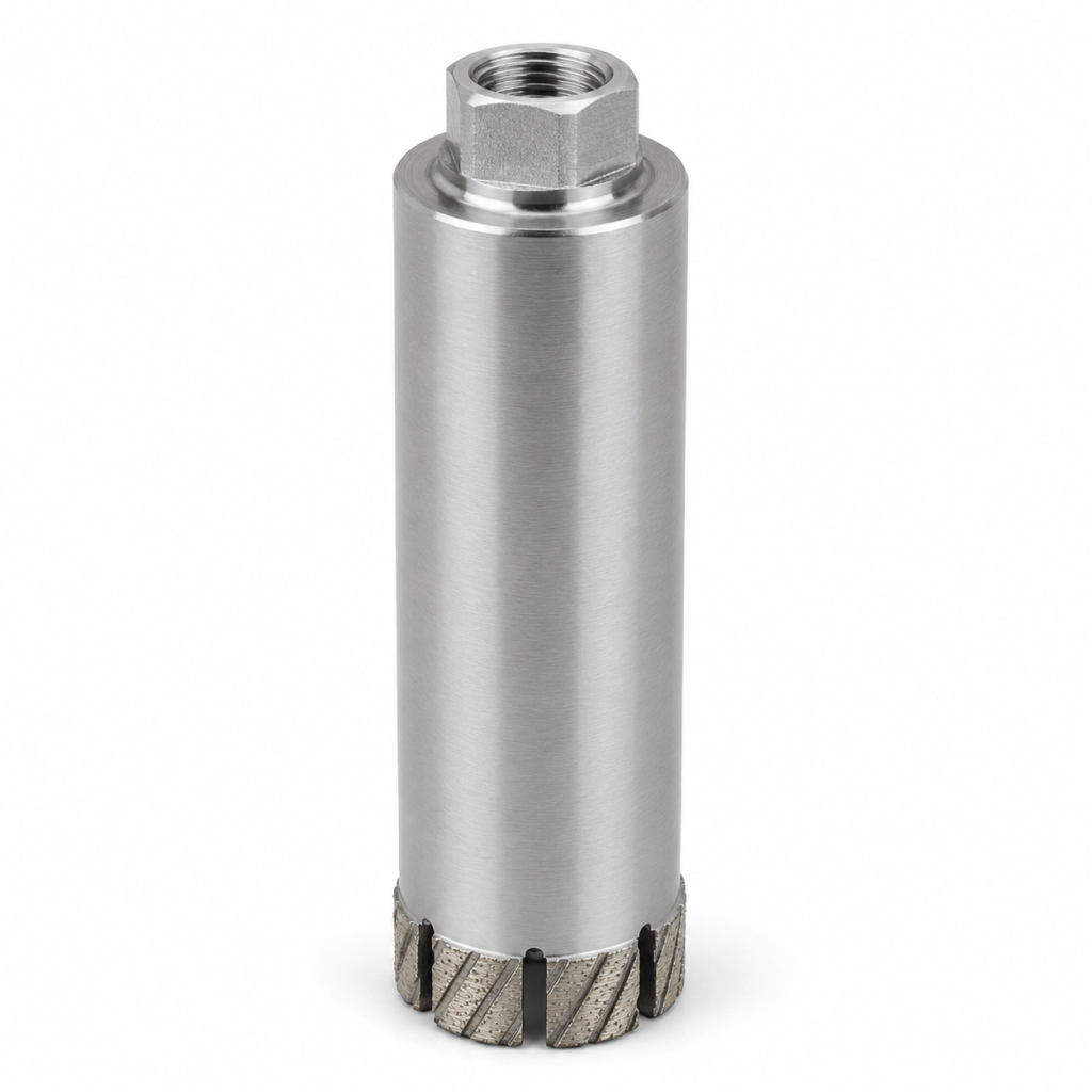 DOT dry diamond core bit with turbo segments, 1 to 6 inch, for brick, block and masonry