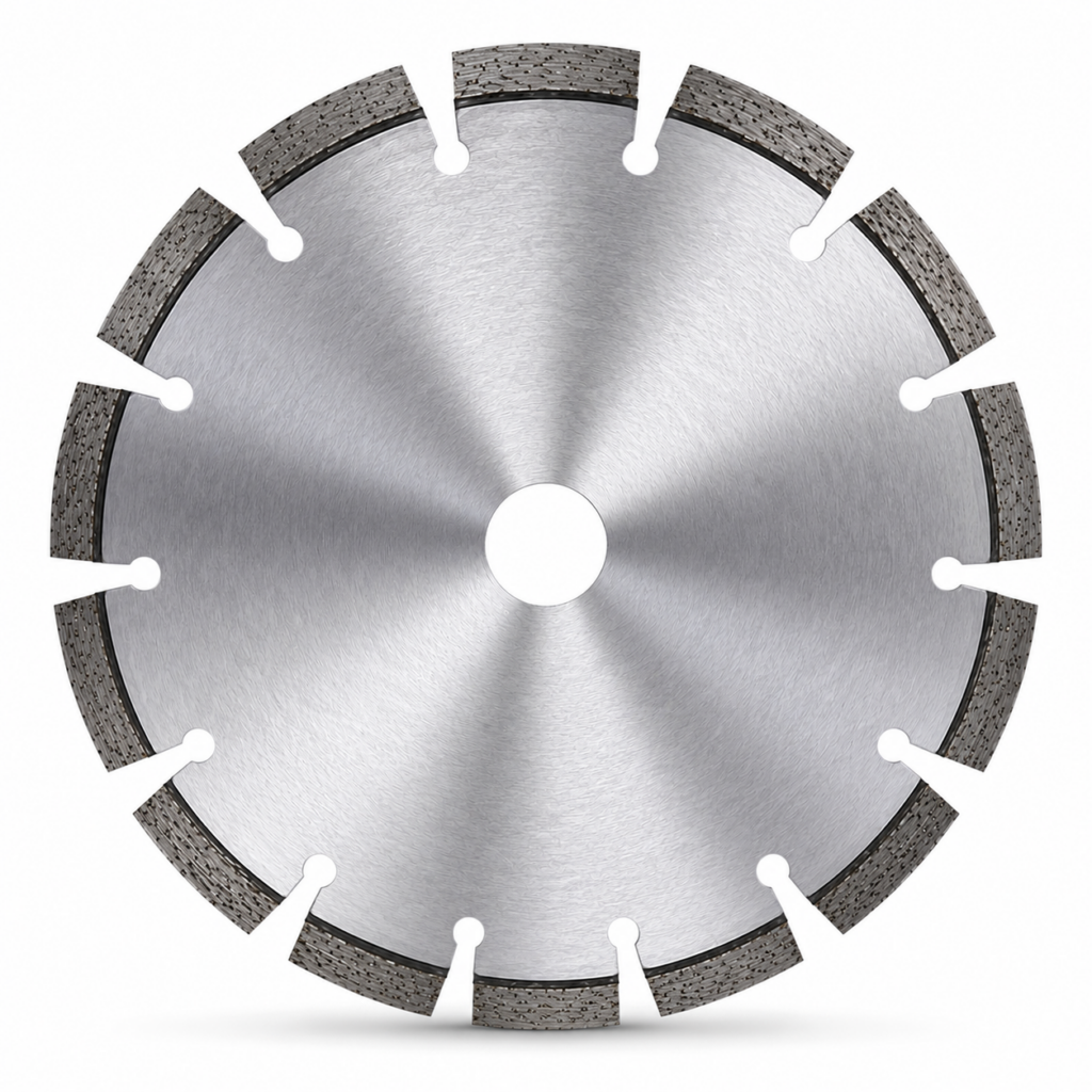 DOT all-purpose combo diamond blade, 7 to 14 inch, for dry cutting concrete, brick, block and masonry
