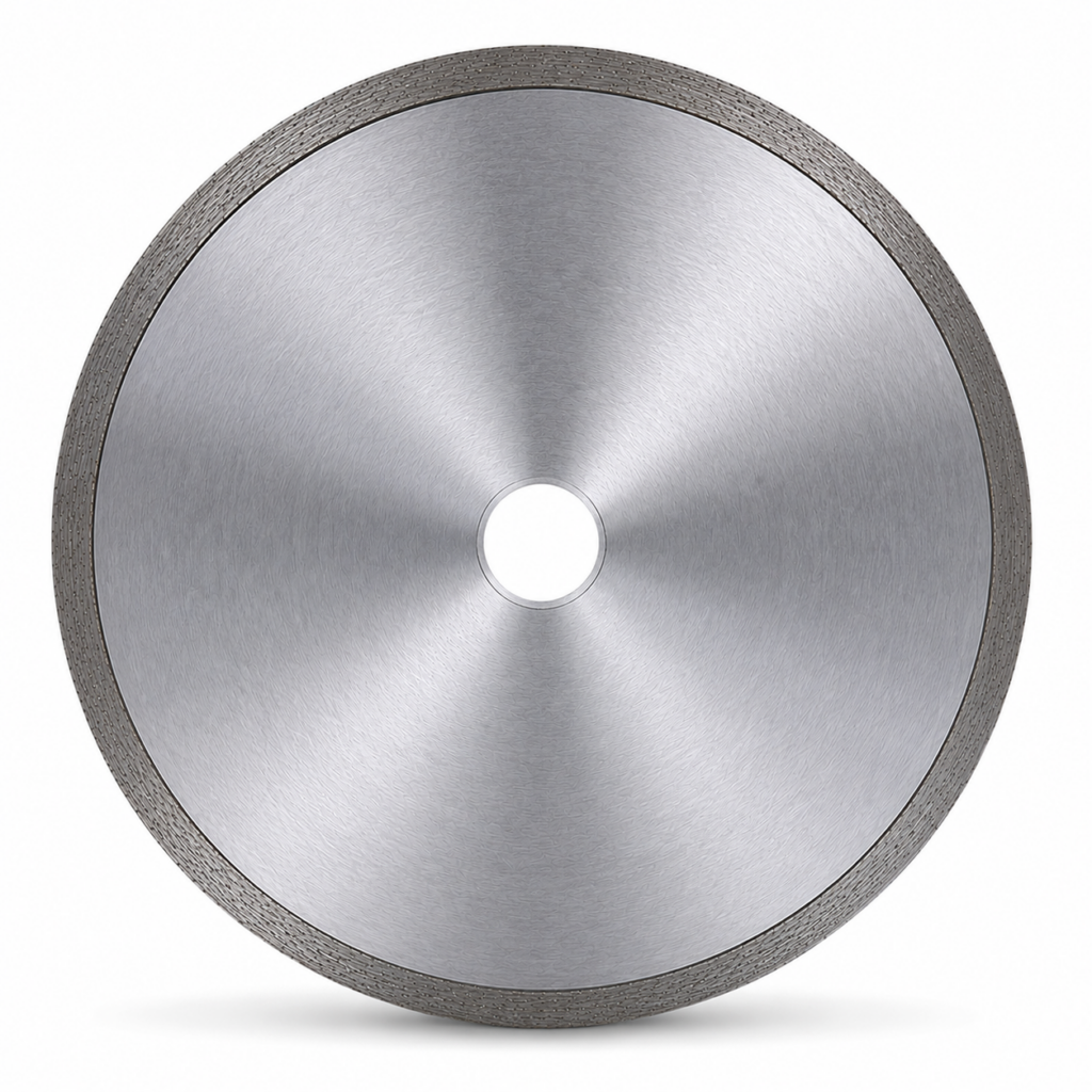 DOT porcelain and tile continuous rim diamond blade, 7 to 14 inch, for chip-free wet tile saw cuts
