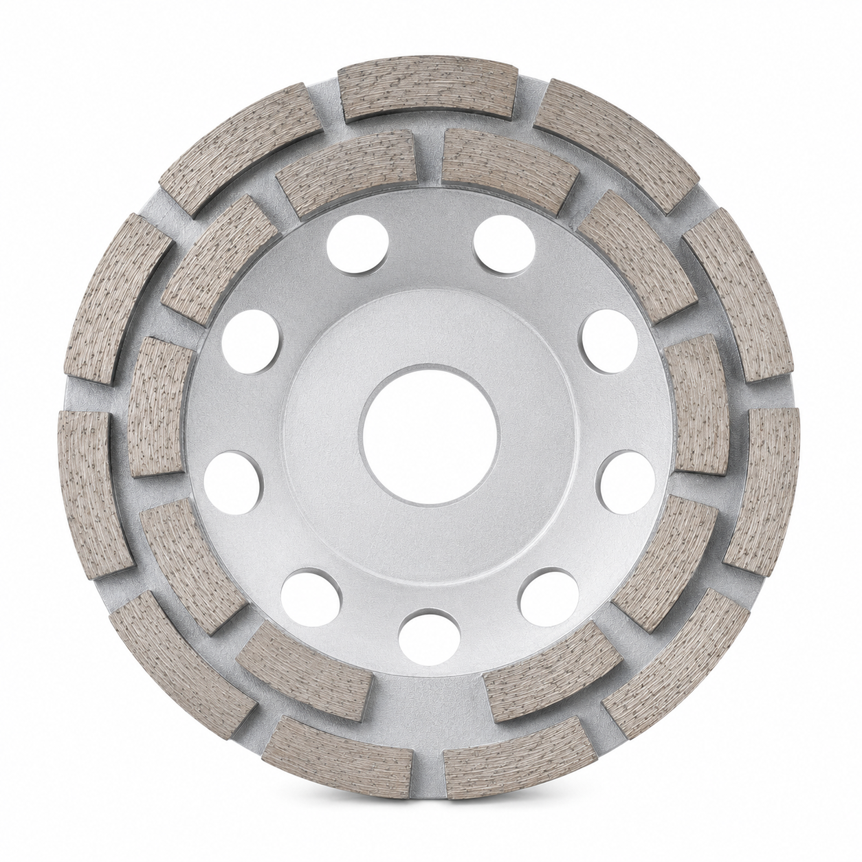 DOT double row diamond cup wheel for angle grinders, 4 to 7 inch, aggressive concrete and masonry grinding