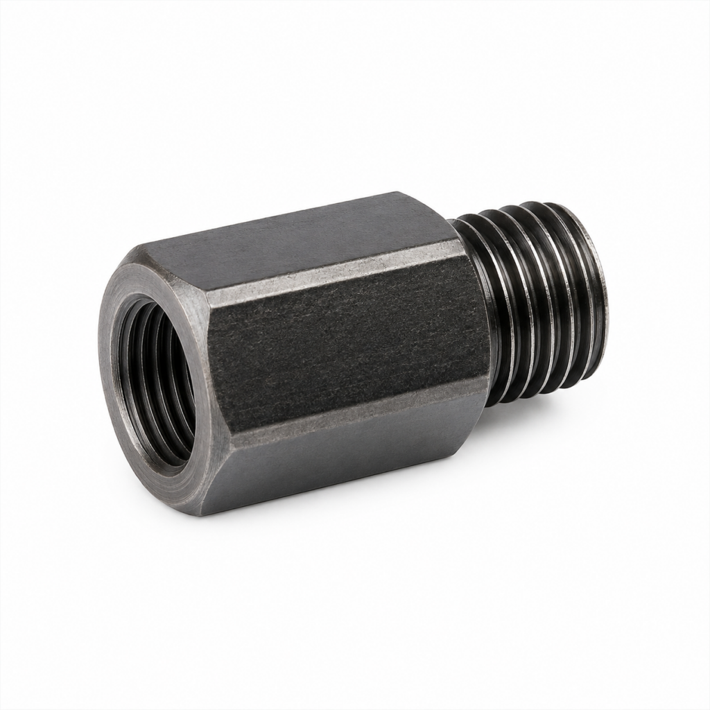DOT core bit adapter converting 5/8-inch-11 to 1-1/4-inch-7 thread