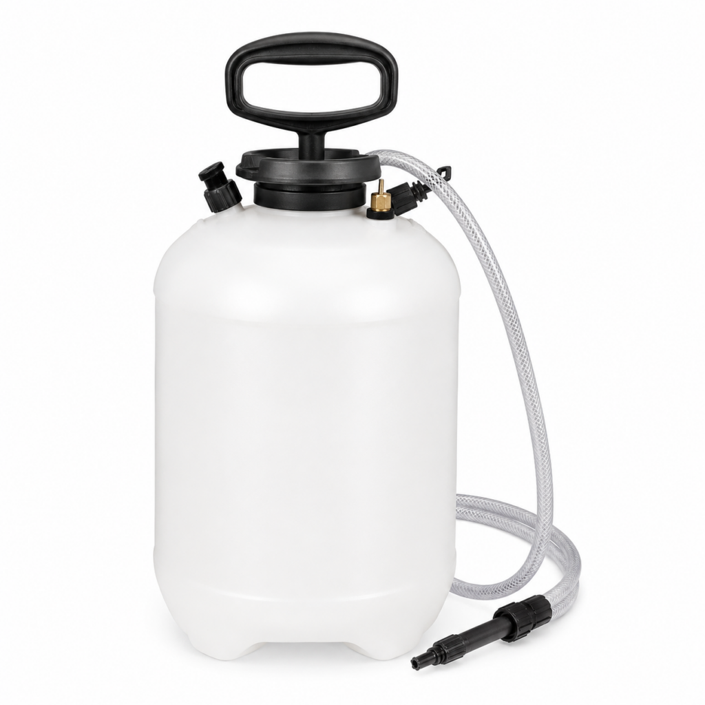 DOT pressurized water bottle for wet cutting and silica dust suppression