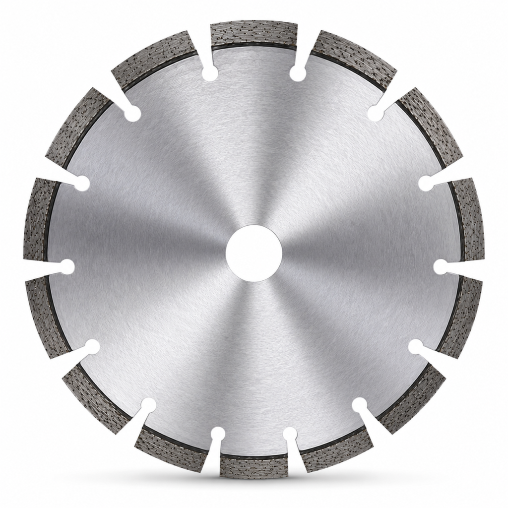DOT all-purpose combo diamond blade, 7 to 14 inch, for dry cutting concrete, brick, block and masonry