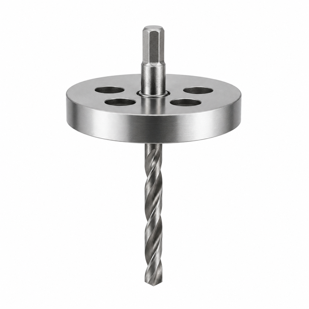 DOT pilot bit and centering guide for starting accurate core drill holes